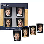The Office Collectible Character Shot Glass Drinking Game   Features Michael, Jim, Dwight, & Angela   2 Ounce Glasses   Set of 4
