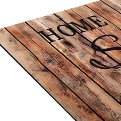 Montauk Accents Home Sweet Home Welcome Outdoor Rubber Entrance Mat 18x30 - Farmhouse Plank