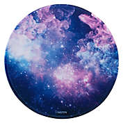 Insten Galaxy Mouse Pad Round, Stitched Edges, Non Slip Rubber Base, Smooth Surface Mat, For Home Office Gaming, Purple