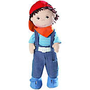 HABA Graham 12&quot; Soft Boy Doll with Brown Hair, Brown Eyes Removable Clothing & Shoes