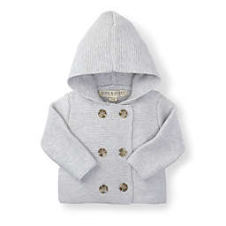 Hope & Henry Baby Hooded Sweater (Light Grey Heather, 18-24 Months)