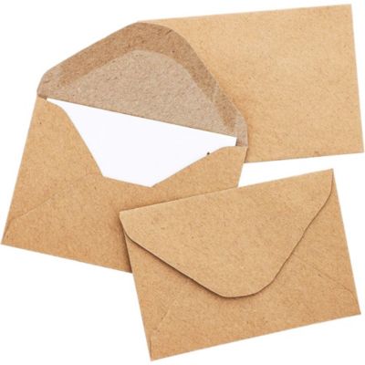 Juvale 100-Count Gift Card Envelopes, Brown Kraft Mini Small Envelope for Business Cards, Small Note Cards, 4.1 x 2.75 Inches