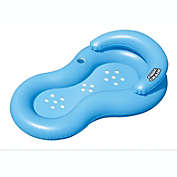 Pool Central 62.5&quot; Inflatable Blue Cool Chair Lounge Chair With Holes