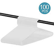 Segawe 100-Pack Velvet Clothes Hangers Durable Plastic Hanger, White