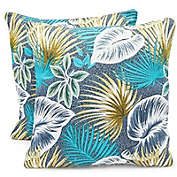 Okuna Outpost Tropical Throw Pillow Covers, Beach Home Decor (17 x 17 In, 2 Pack)