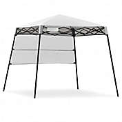 Costway 7 x 7 FT Sland Adjustable Portable Canopy Tent w/ Backpack-White