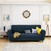GDFStudio Emily Buttoned Traditional Fabric 3 Seat Sofa