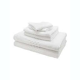 Classic Turkish Towels Genuine Cotton Soft Absorbent Fairfield 6 Piece Set With 2 Bath Towels, 2 Hand Towels, 2 Washcloths