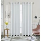 Alternate image 0 for Kate Aurora Hotel Chic 2 Pack Light Filtering Grommet Top Window Curtains - 52 in. W x 84 in. L, White
