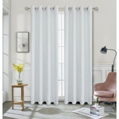 Kate Aurora Hotel Chic 2 Pack Light Filtering Grommet Top Window Curtains - 52 in. W x 84 in. L, White. View a larger version of this product image.