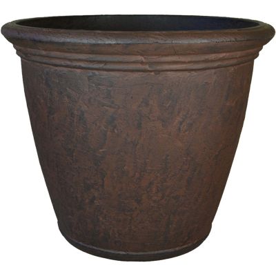 Sunnydaze Anjelica Outdoor Flower Pot Planter - Rust - 24-Inch - Single
