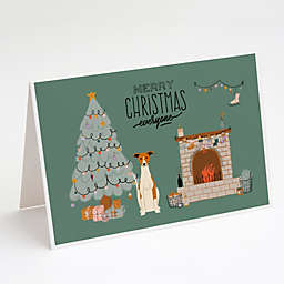 Caroline's Treasures Whippet Christmas Everyone Greeting Cards and Envelopes Pack of 8 7 x 5