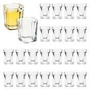 Juvale 24 Pack Clear 2 Oz Square Shot Glasses for Birthday, Wedding, Bulk Set for Tequila, Whiskey, Vodka, Liqueurs