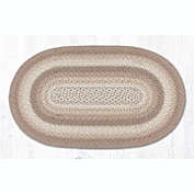 Earth Rugs C-776 Natural Oval Braided Rug 27 x 45 inch