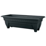 DCN Plastic (#1427BK) Azura Rectangle Patio Planter, Black