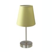 Simple Designs Sand Nickel Basic Table Lamp with Green Shade