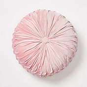Dormify Round Tufted Velvet Throw Pillow 16" x 16" Pink