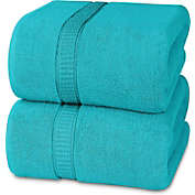 Utopia Towels 2-Pack Luxurious Jumbo Bath Towel Sheets (35 x 70 Inches )- 600 GSM, Turquoise
