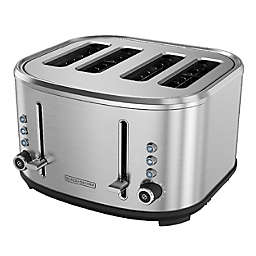 Black and Decker Stainless Steel 4 Slice Toaster with Extra Wide Slots