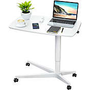 Infinity Merch 39" Height Adjustable Stand up Desk Rolling Laptop Cart