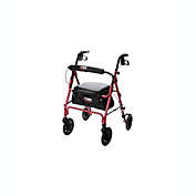 Carex Rollator Walker with Seat - Height Adjustable Adult Walker with Seat and Wheels, - Supports up to 250 lbs.
