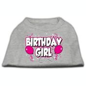 Mirage Pet Products Birthday Girl Screen Print Shirt Grey X Large - 16" L