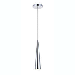 Elegant Lighting Luxurious Fantasia 1 Light LED Pendant for Living Room, Kitchen, Bedroom & Hallway, Chrome