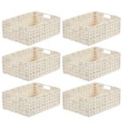 mDesign Woven Ombre Pantry Bin Basket, 6 Pack