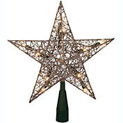 Kurt Adler (#UL0131S) Silver Wire Star Tree Topper w/ 10 Lights, 9"