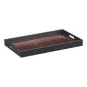 Cheungs Home Decorative Brown Faux Snakeskin Vinyl Tray