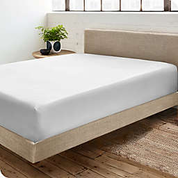 Bare Home 100% Organic Cotton Fitted Bottom Sheet - Silky Smooth Sateen Weave - Warm & Luxurious (White, Full)