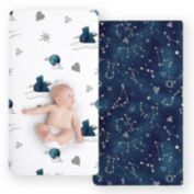 JumpOff Jo - Crib Sheet, 2 pack, Galaxy Bear