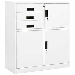 vidaXL Office Cabinet White 35.4
