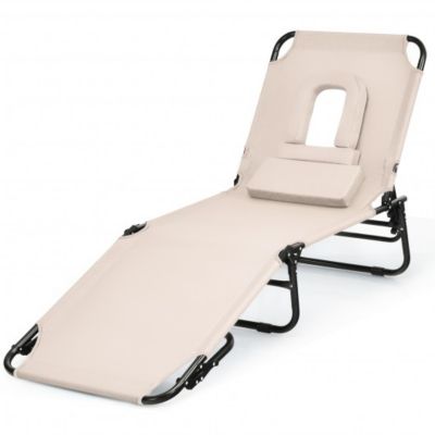Costway Outdoor Folding Chaise Beach, Chaise Lounge Outdoor Fold Up