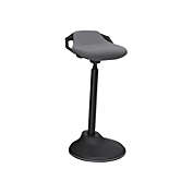 SONGMICS Standing Desk Chair 24.8-34.6 Inches, Adjustable Standing Stool, Sitting Balance Chair, Comfortable and Breathable Seat, Gray
