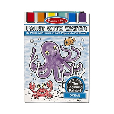 Melissa And Doug Paint With Water Ocean Art Pad With Brush. View a larger version of this product image.
