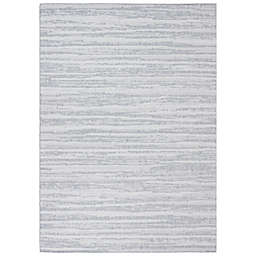Sunnydaze Artistic Storms Outdoor Patio Area Rug in Iced Silver - 8 x 10 Foot