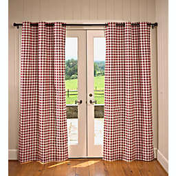 Plow & Hearth Thermalogicª Check Grommet-Top Curtain Pair, 84