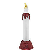 Kurt Adler Battery-Operated Light-Up LED Glittered Candles, Pack of ONE, Assorted Colors