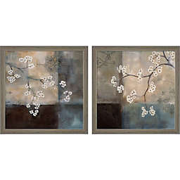 Metaverse Art Abstract & Natural Elements by Laurie Maitland 14-Inch x 14-Inch Framed Wall Art (Set of 2)