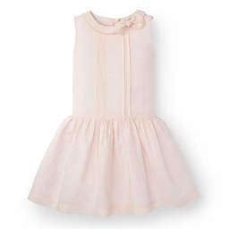 Hope & Henry Girls' Collared Drop Waist Dress (Light Pink, 6-12 Months)