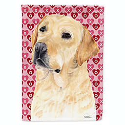 Caroline's Treasures Labrador Yellow Hearts Love Valentine's Day Flag Canvas House Size 28 x 40