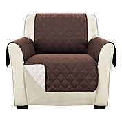 Stock Preferred Chair Sofa Furniture Cover in Reversible Single Seat Brown