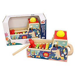 Leo & Friends Pound & Tap Xylophone with Slide-Out Xylophone, Hammer, and Bright Colors   Wooden Educational Toy Xylophone and Shape Sorter   Perfect Gift for Birthdays & Holidays