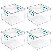 mDesign Plastic Kitchen Food Storage Organizer Bin, 4 Pack