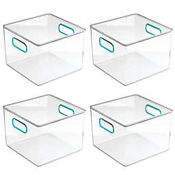 mDesign Plastic Kitchen Food Storage Organizer Bin, 4 Pack