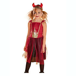 Northlight Red and Gold Devil Girl Child Halloween Costume - Medium
