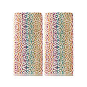 SKL Home Saturday Knight Ltd Rhapsody Bold Colors And An Intricate Pattern Reversible Hand Towel 16x26", Multi