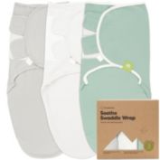 KeaBabies 3pk Organic Baby Swaddle Sleep Sacks, Newborn Baby Swaddles 0-3 Months, Ergonomic Wearable Swaddle Blanket (Sage)