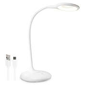 Insten LED Desk Lamp, Bright Table Lamp, Rechargeable, Flexible Neck, Touch Control, Adjustable Brightness, 400 Lumens (White)